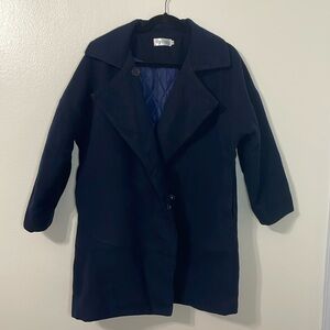 Dark Blue Women Blazer Jacket